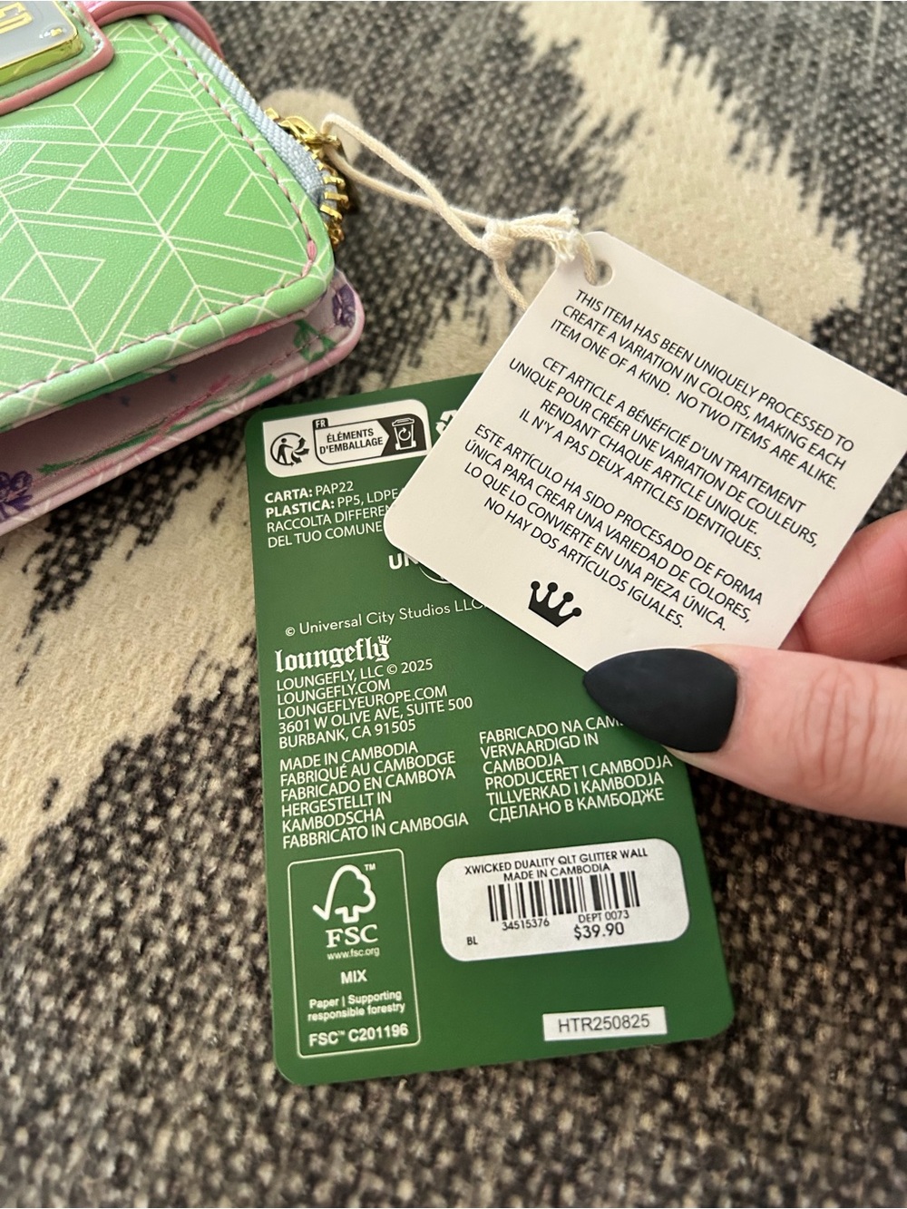 NWT Loungefly Wicked Mint & Pink Wallet - Picture 2 of 7
